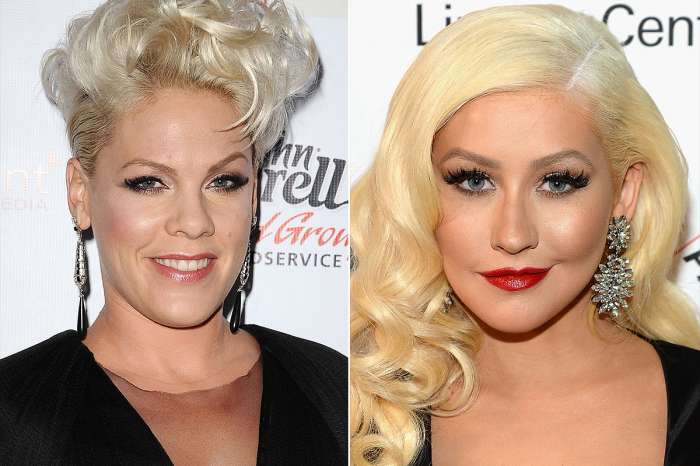 Christina Aguilera Says She Didn't Try And Punch Fellow Singer Pink - But She Did Try And Kiss Her!