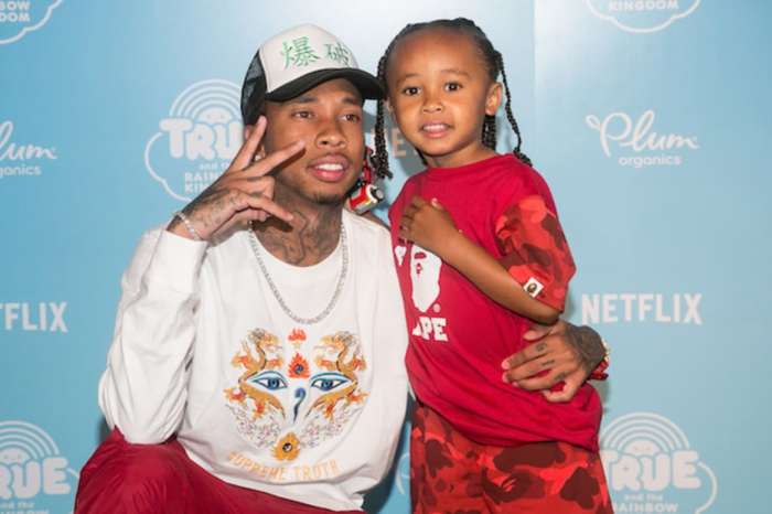 Tyga Is Twinning With His And Blac Chyna's Son King Cairo At The Kids Choice Awards