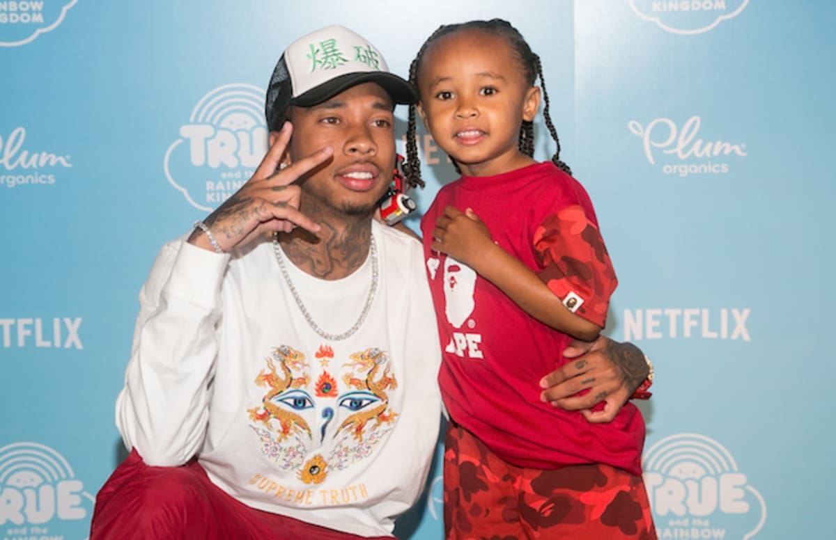 Tyga Is Twinning With His And Blac Chyna’s Son King Cairo At The Kids