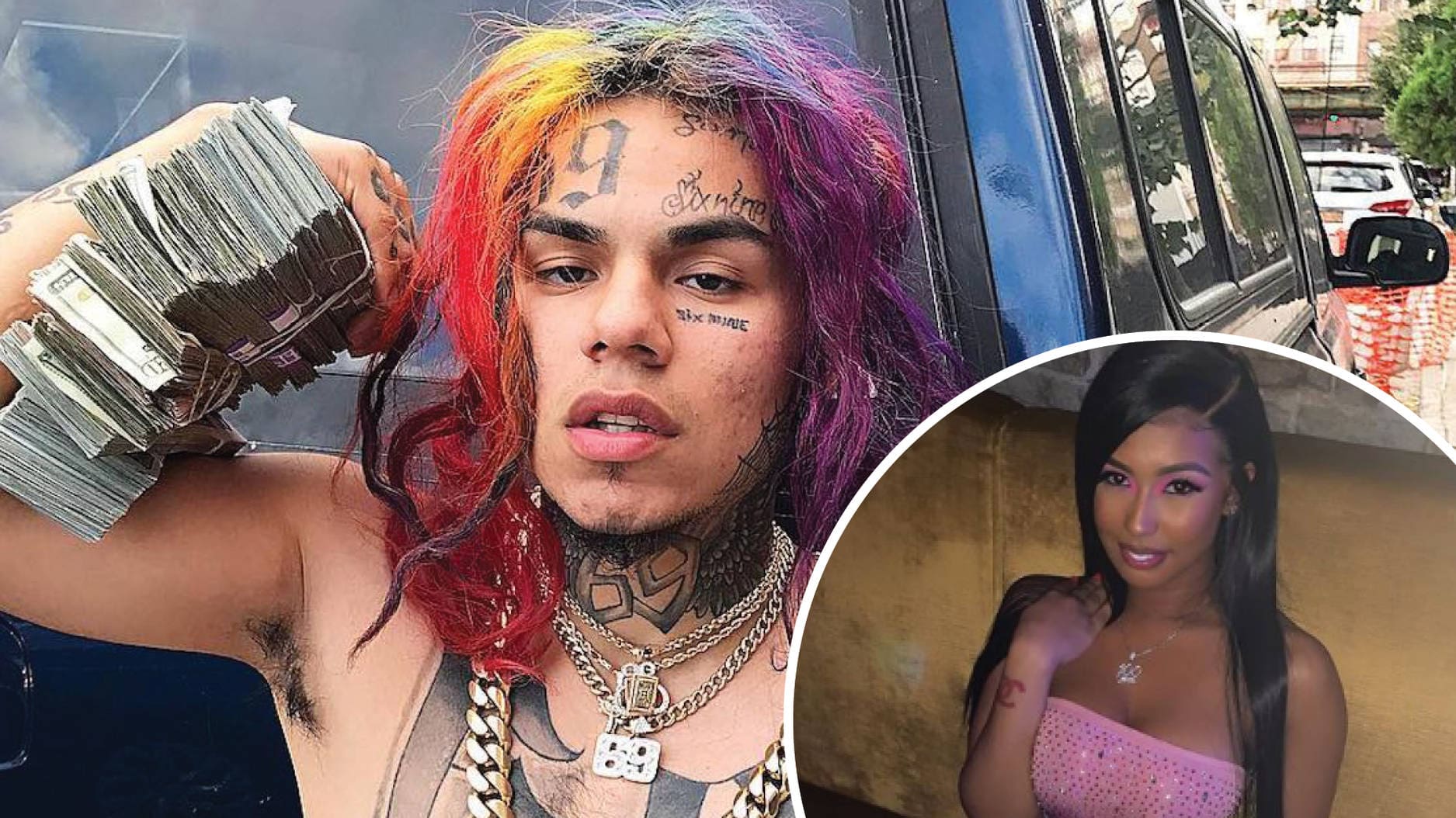 Tekashi 60's GF Jade Has Fans Laughing Their Hearts Out After Showing Off A New Tattoo Of The Rapper's Face On Her Chest