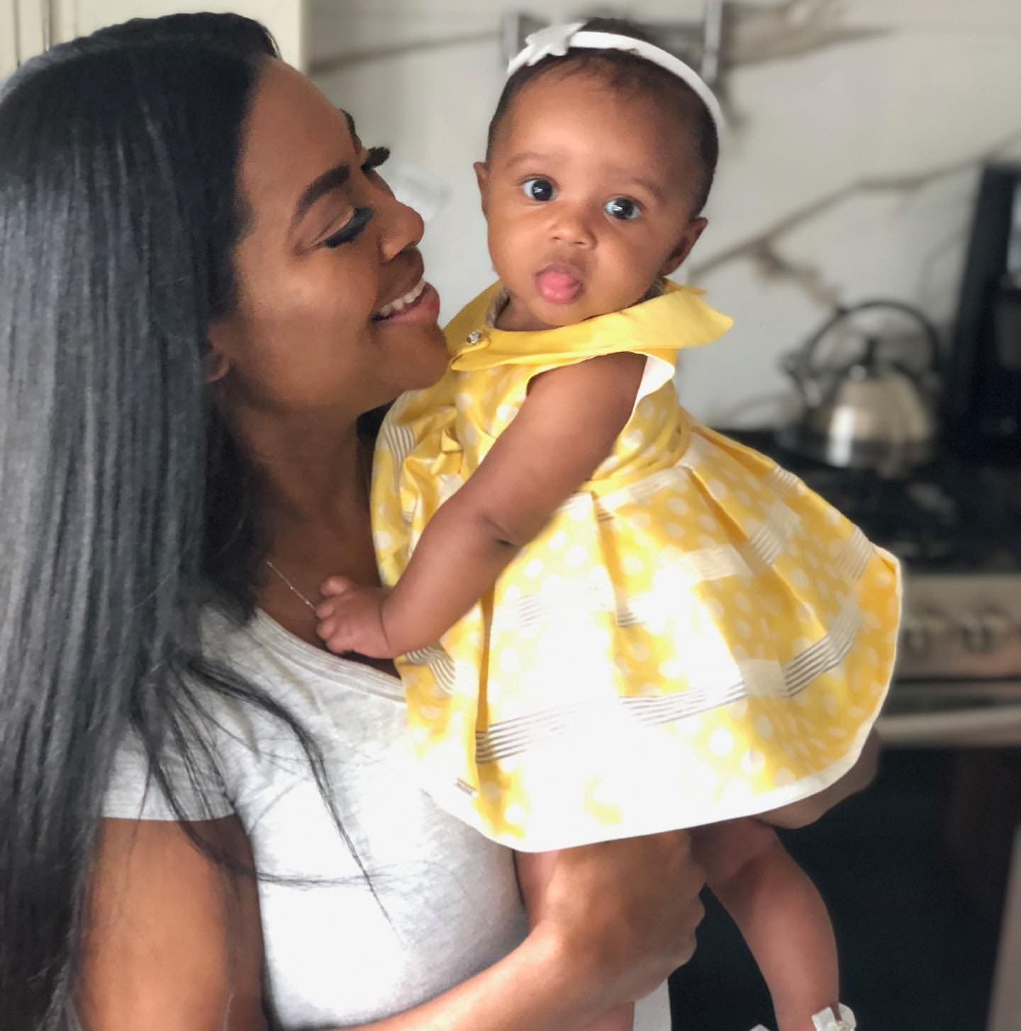 Kenya Moore’s Baby Girl, Brooklyn Daly Is A Gorgeous Princess In A Pink ...