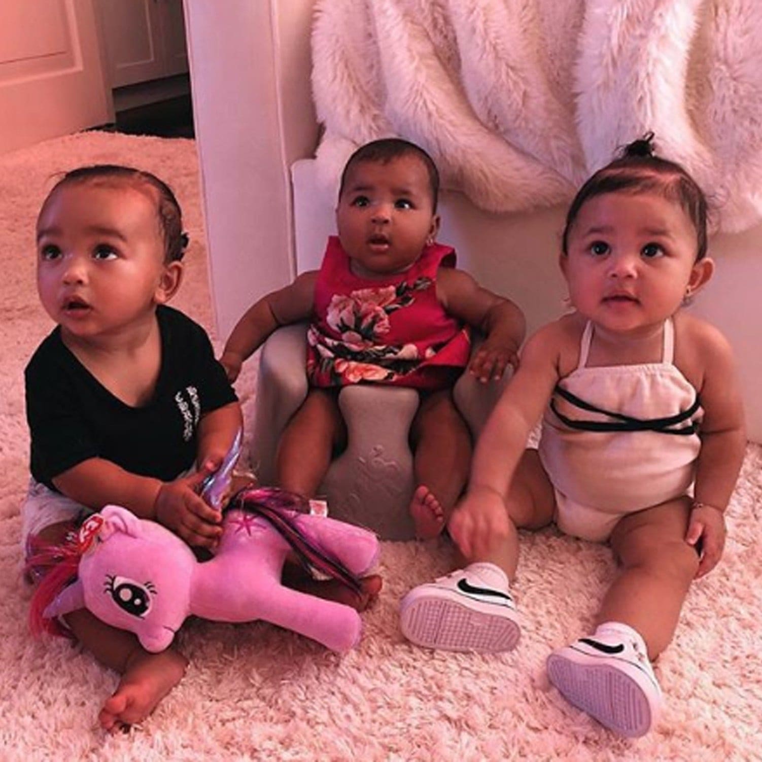 Kylie Jenner Shares Gorgeous Pics Of Stormi, True And Chicago And Fans Are Trying To Figure Out Who The Baby Girls Look Like