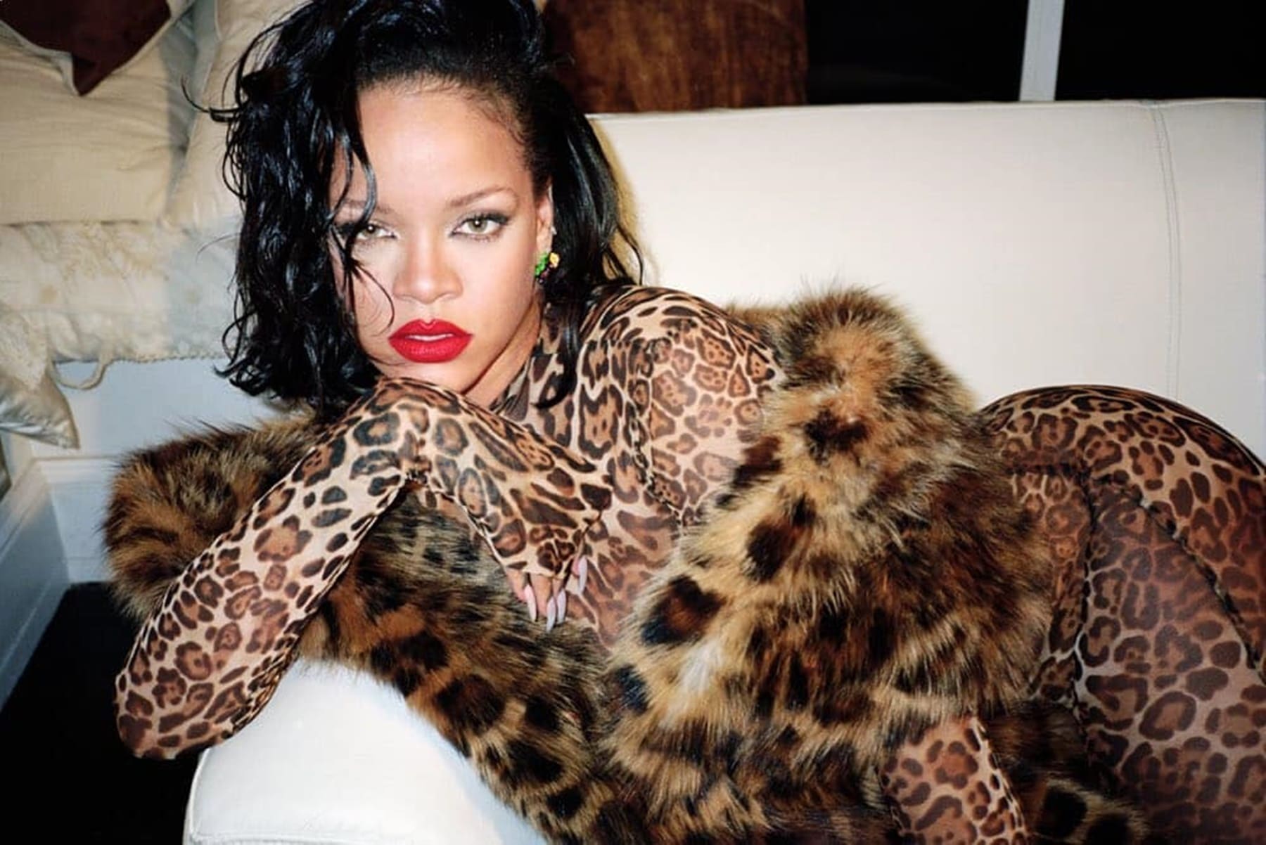 Rihanna Dons Risqu Sheer Leopard Catsuit In New Photo Critics Make Inappropriate Plastic