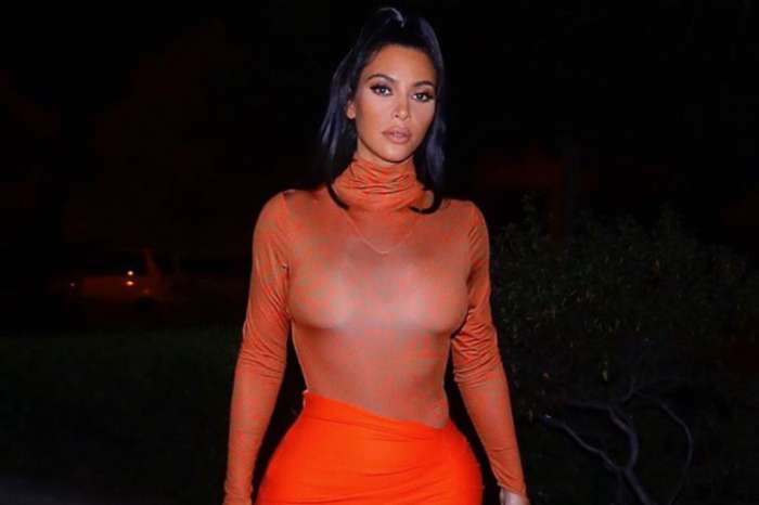 Kim Kardashian, Kourtney Kardashian And Kylie Jenner Are A Triple Threat In Orange Mini Skirts