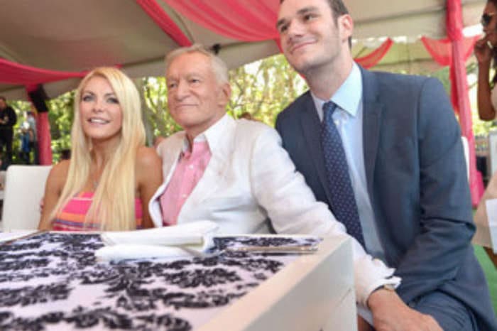 Hugh Hefner's Son Cooper And Wife  Crystal Harris Pay Tribute To Playboy Icon On Anniversary Of His Death