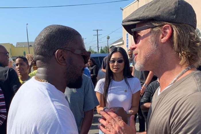 Brad Pitt Attends Kanye West's Sunday Service In Watts — Spends Time With Fans