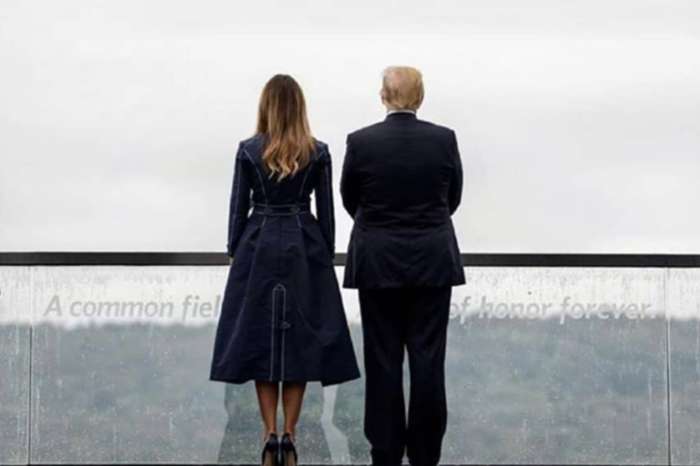 Melania Trump Wears Coat Dress With Stitching That Resembles Twin Towers And Plane Moment Of Impact At 911 Memorial And Internet Is Furious