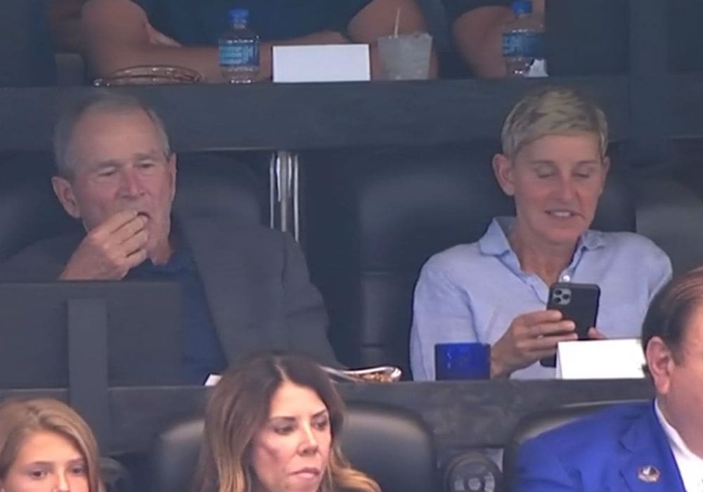 Ellen DeGeneres Sits Next To George W. Bush At The Cowboys Game And The Internet Can't Handle It