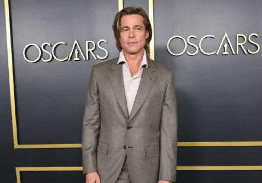 Brad Pitt's Got Jokes! World Famous Actor Wears Name Tag To Oscars Luncheon