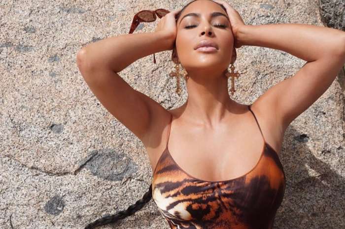 Kim Kardashian Shows Off Stunning Curves In Roberto Cavalli And Cozy Collection Swimsuit