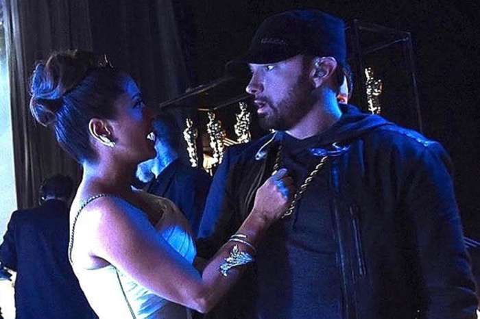 Eminem Looks Terrified Because Of Salma Hayek In These Viral Photos And This Is The Reason Why