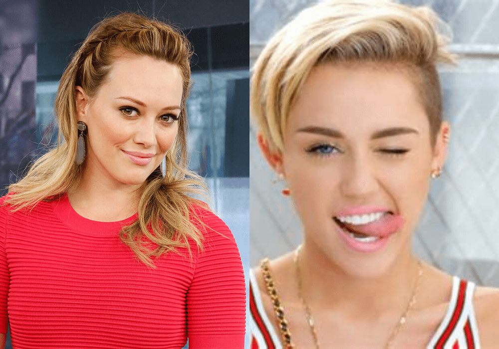 Hillary Duff and Miley Cyrus