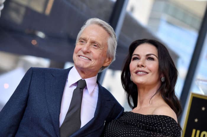 Catherine Zeta-Jones Posts Throwback Pic Of Husband Michael Douglas With His 3 Kids On Father's Day!