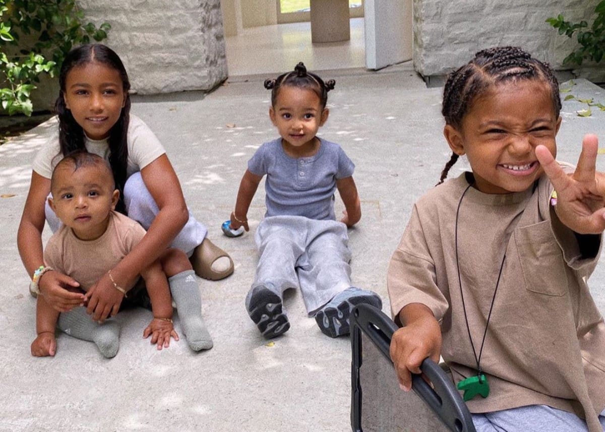 Kim Kardashian Shares Cute Family Photo with Daughters 