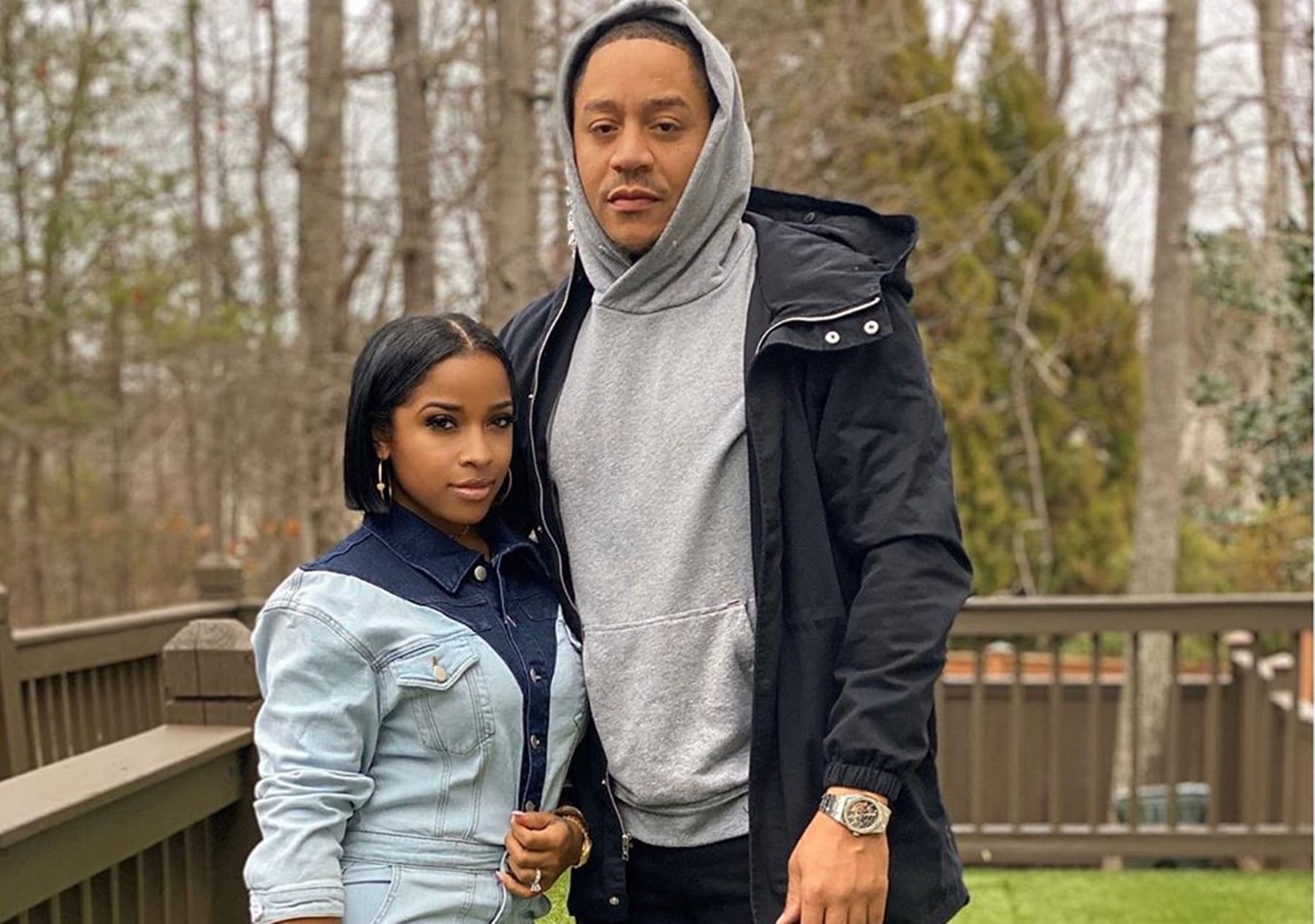 Toya Johnson Hits The Mountain For A Quick Workout With Robert Rushing - See Their Video