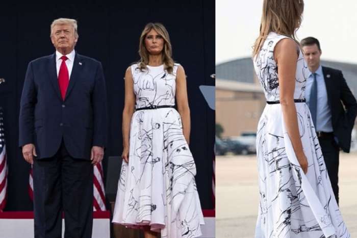 Melania Trump Dress Mocked On Social Media - People Say It Looks Like Donald Trump Drew On It With A Sharpie!