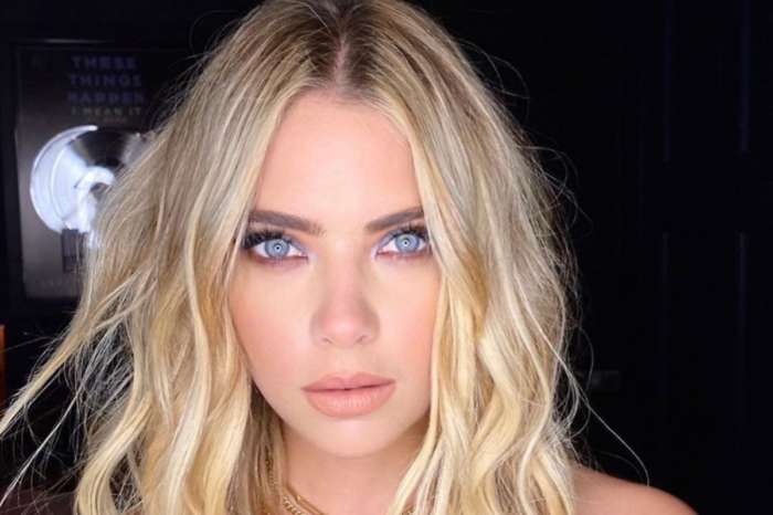 Ashley Benson Is A Blonde Bombshell In Cult Gaia While Layered In Gold Jewelry