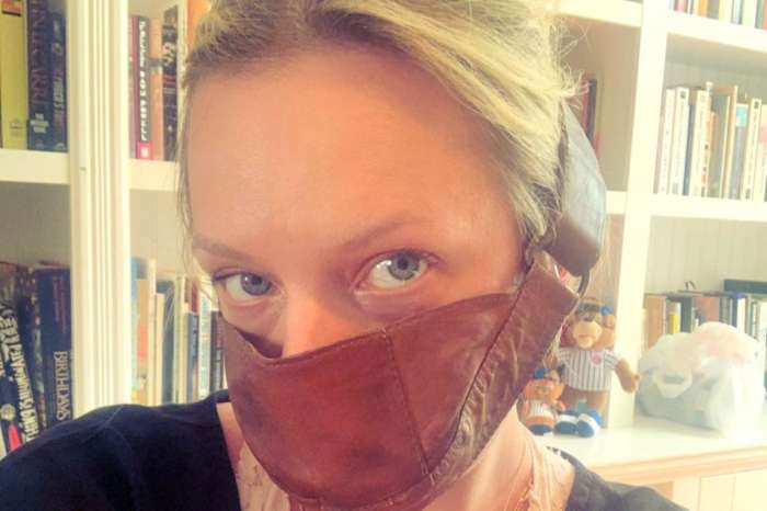 Elisabeth Moss Poses In Her Handmaid's Tale Face Mask Amid Coronavirus Pandemic