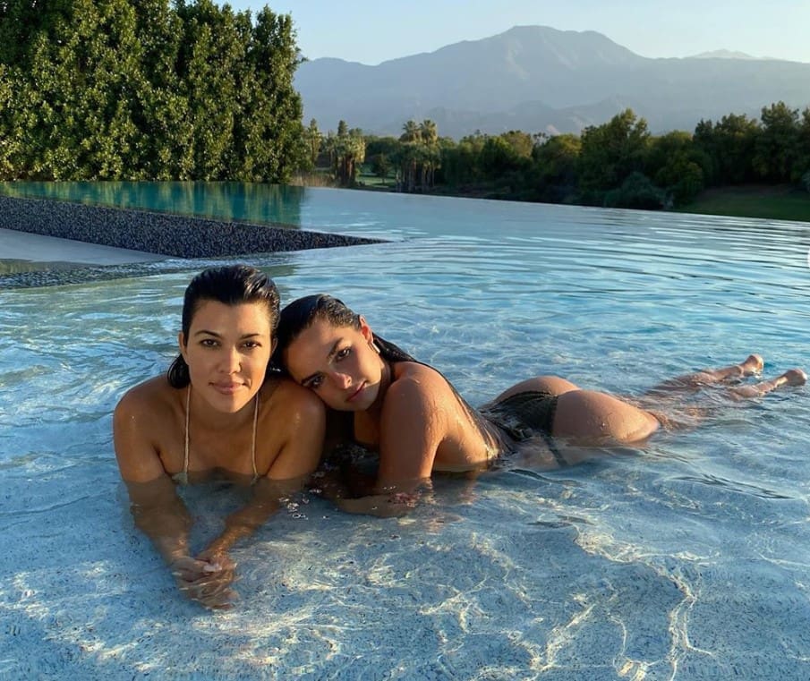 Kourtney Kardashian And Addison Rae Wear Matching Swimsuits Fans Say This Is Weird Celebrity Insider