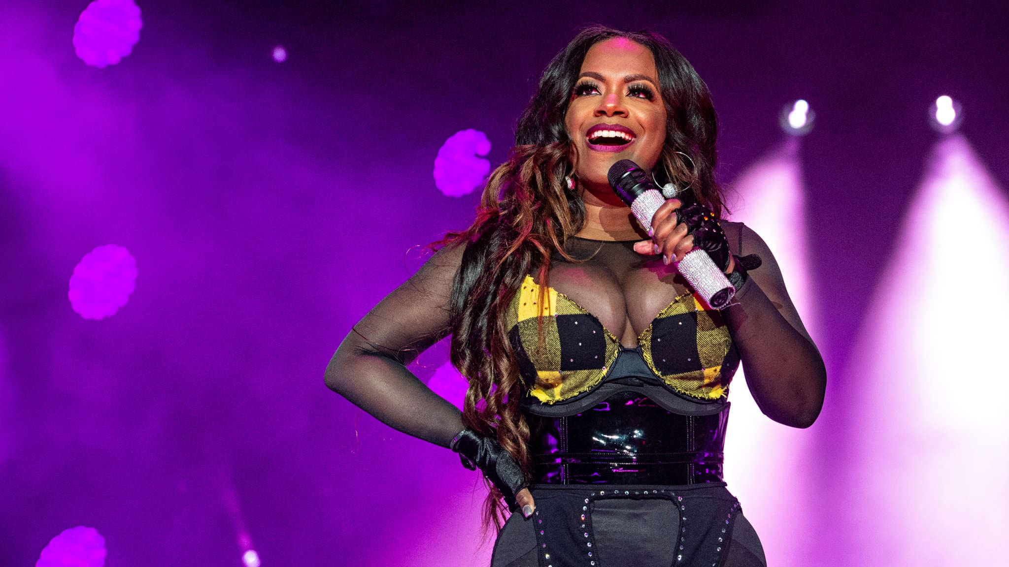 Kandi Burruss Looks Gorgeous With Black Hair And Purple Highlights - See Her Photo
