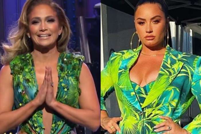 Demi Lovato Looks Exquisite In The Versace Jungle Print That J.Lo Made Famous! — See The Photos!