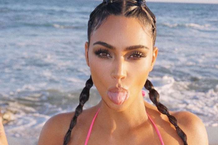Kim Kardashian Puts Her Curves On Full Display In Tiny Two Piece Bathing Suit