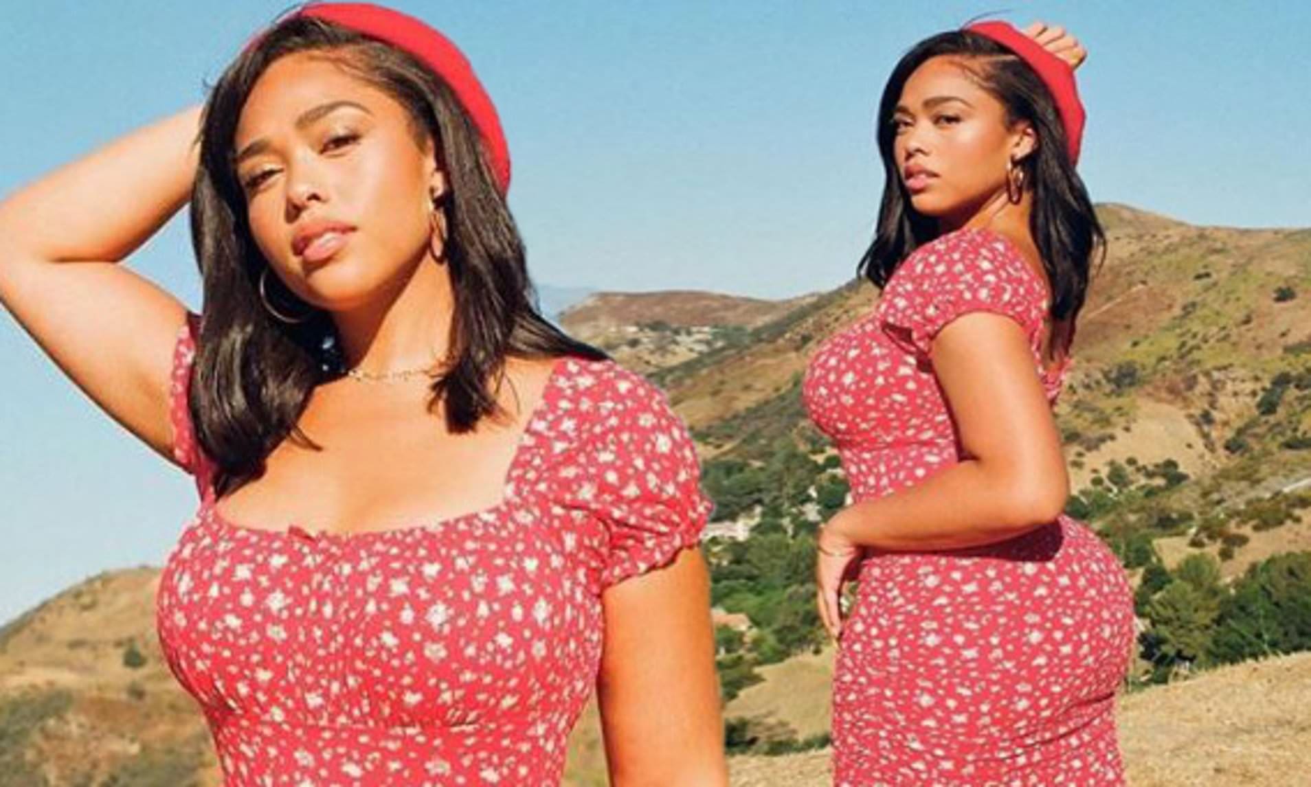 Jordyn Woods Is A Whole Meal In These Photos With Her BF - Check Out Her Generous Curves In This See-Through Dress; She Shades Khloe Kardashian