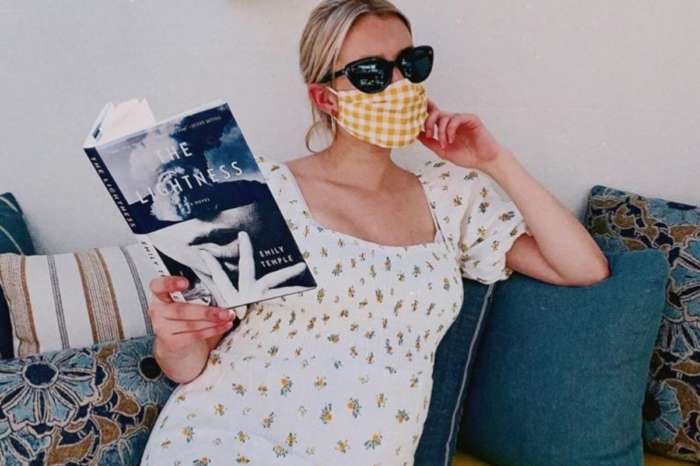 Emma Roberts Is Gorgeous In Faithfull The Brand Dress With A Classy Gingham Face Mask
