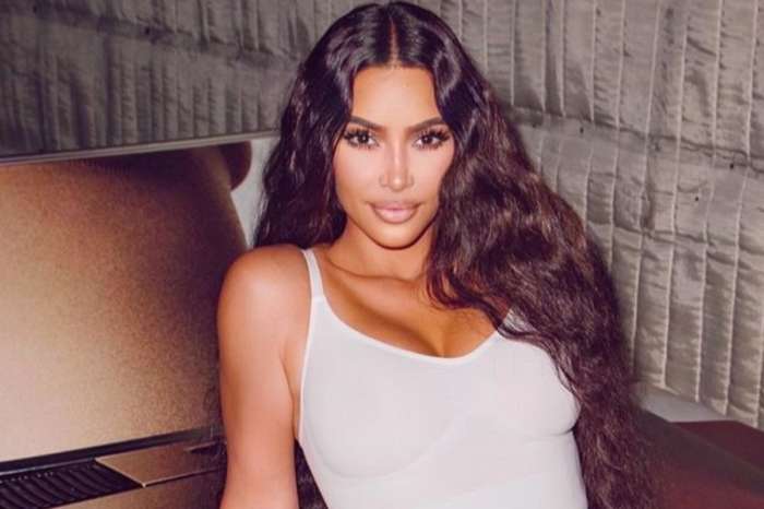 Kim Kardashian Flaunts Her Famous Curves In Asymmetrical, Blue Two Piece Set