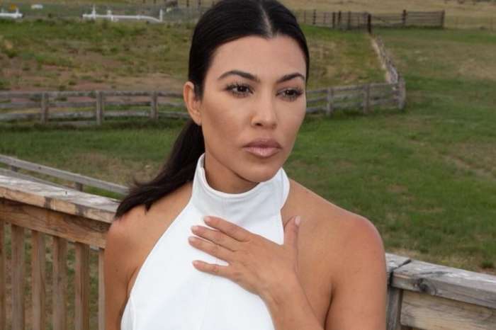 Kourtney Kardashian Looks Angelic In Little Sister Kim Kardashian's New Velour Skims — See The Look!