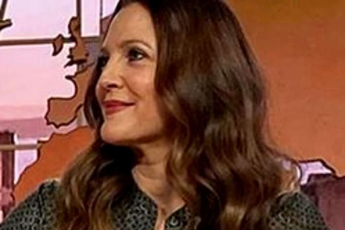 Drew Barrymore Pairs Silk Blouse With Camel Hair Skirt — See The Look