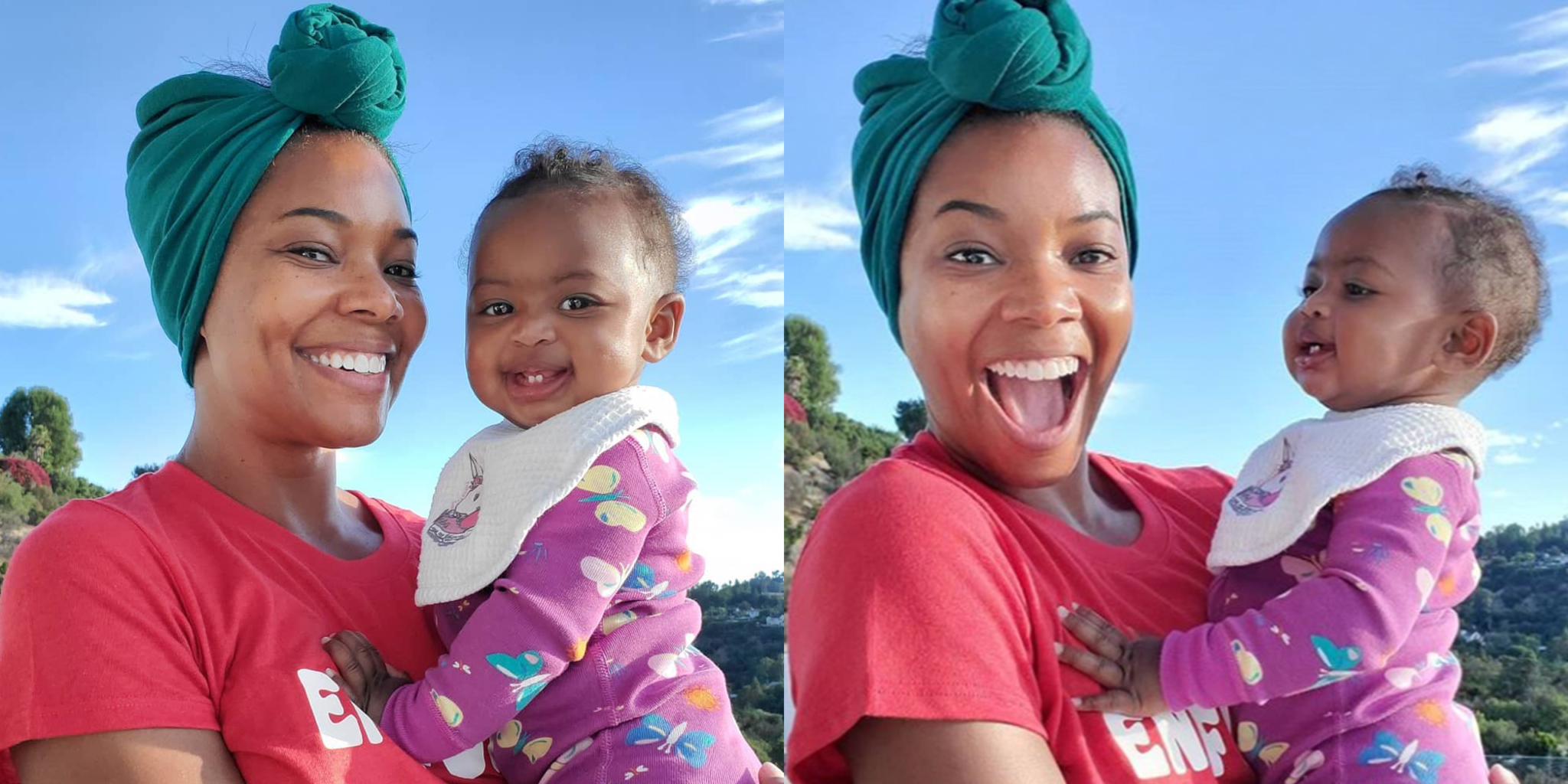 ”gabrielle-union-is-twining-with-kaavia-james-on-the-beach-see-their-matching-swimsuits”