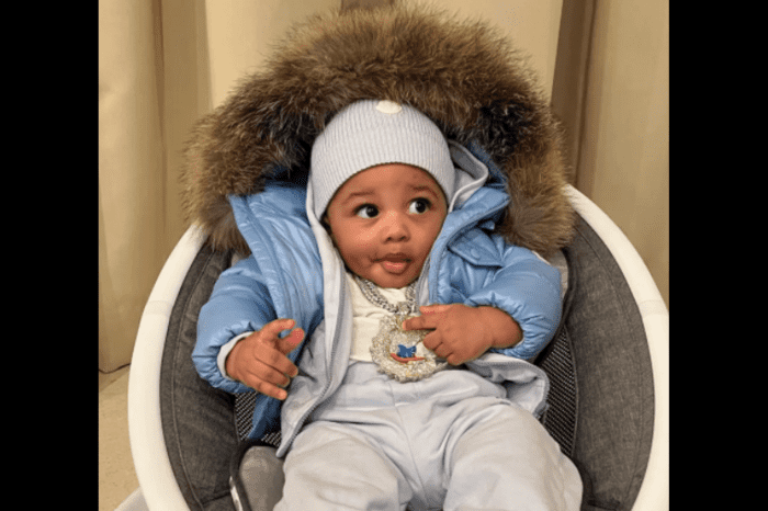 In Diamonds and with a pierced ear: Cardi B showed her seven month old son