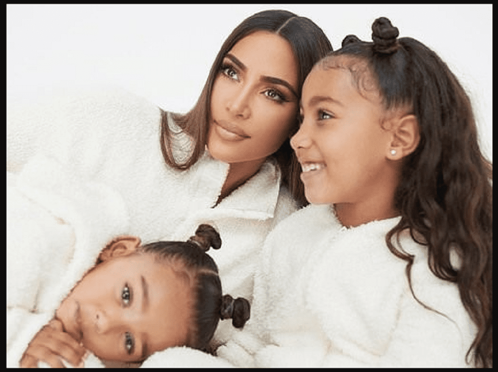 Kim Kardashian and Daughter