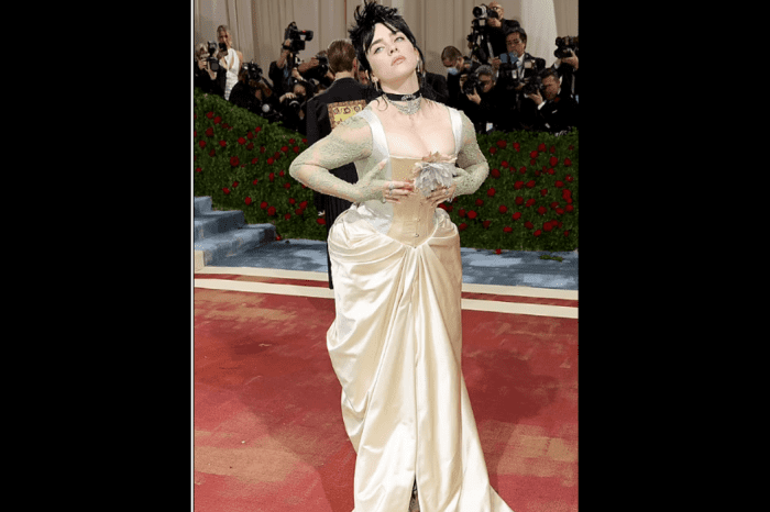 A tight corset barely contained Billie Eilish's ample look at the Met Gala