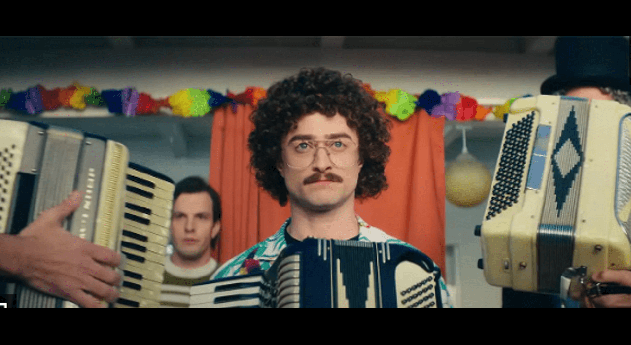 Daniel Radcliffe recreates accordion in the first trailer for Weird Al Yankovic's biopic.