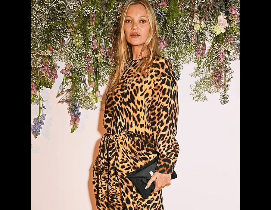 Supermodel Kate Moss went out in leopard print outfits