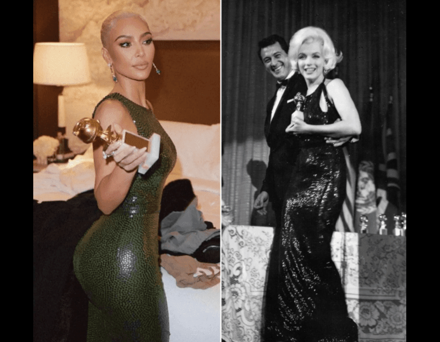Kim Kardashian wore another dress that belonged to Marilyn Monroe.