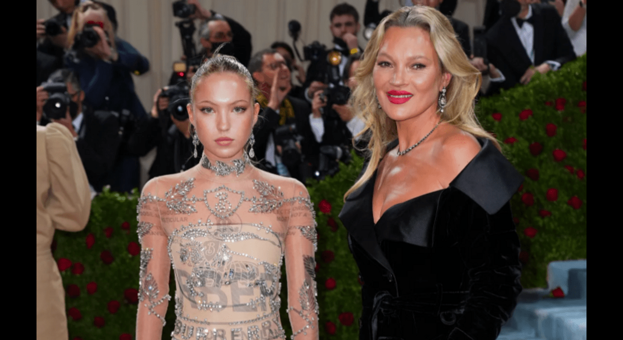Lila Moss came to the Met Gala 2022 with supermodel mom Kate.