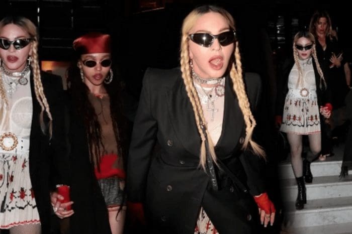 Madonna in a flippant mini has fun in London with friend FKA Twigs