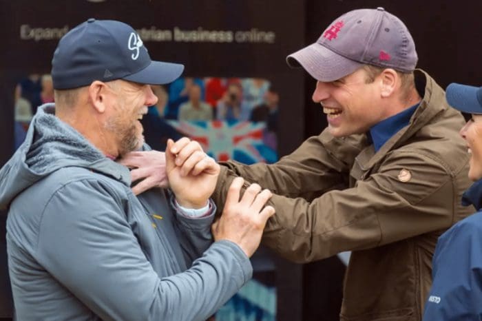 Prince William greeted the husband of the Queen's granddaughter, Mike Tindall, in a very touching way