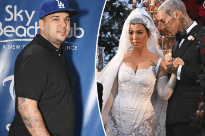 Why did Rob Kardashian miss his sister Kourtney and Travis Barker's wedding in Italy?