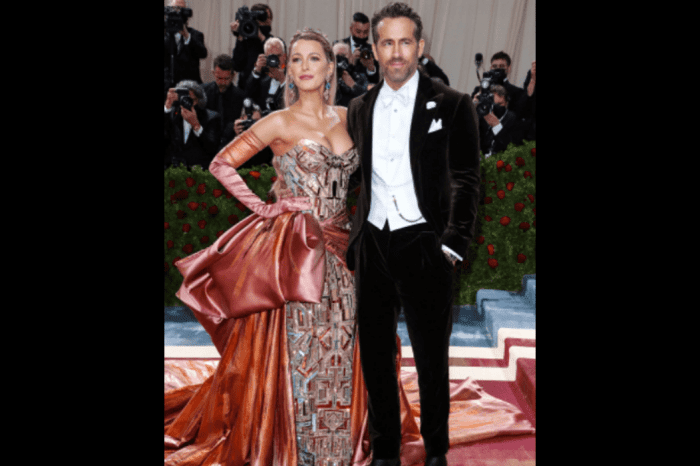 Ryan Reynolds kept his eyes on Blake Lively as she wore a surprise dress to met Gala