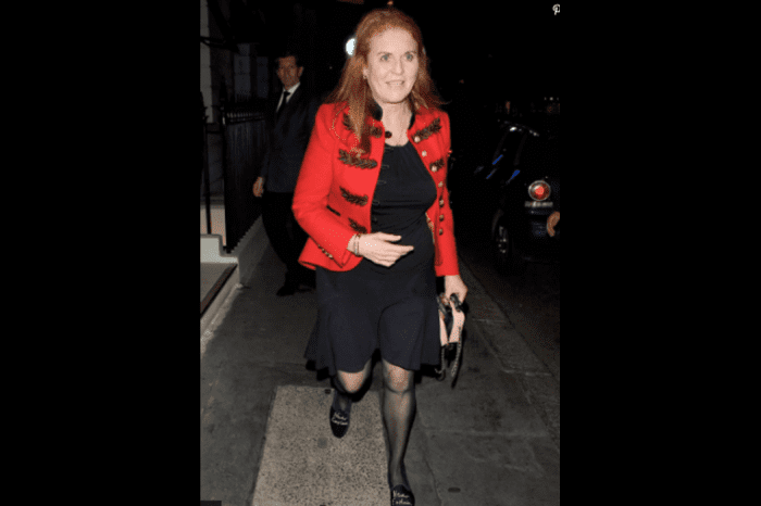 Sarah Ferguson wrote the royal motto on fancy lace-up shoes