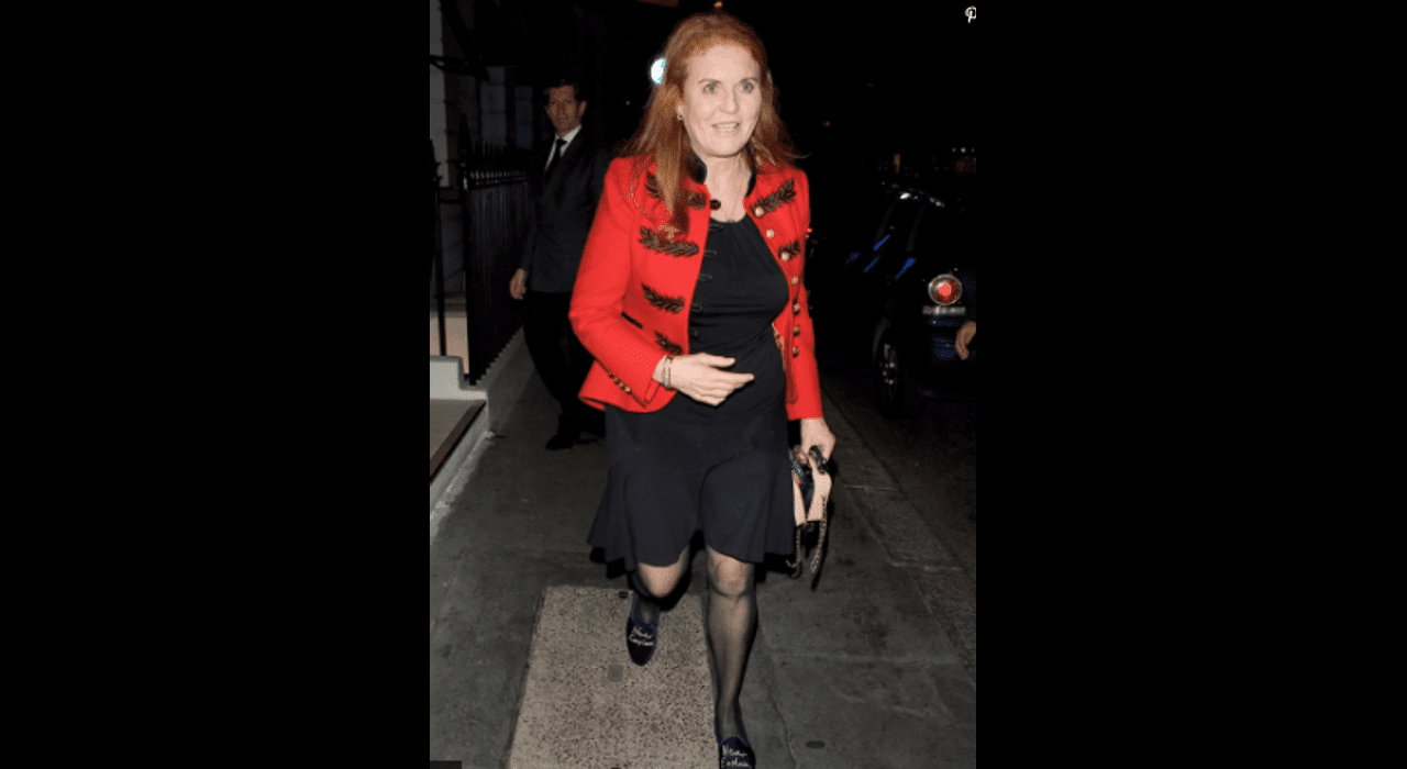 Sarah Ferguson wrote the royal motto on fancy lace-up shoes
