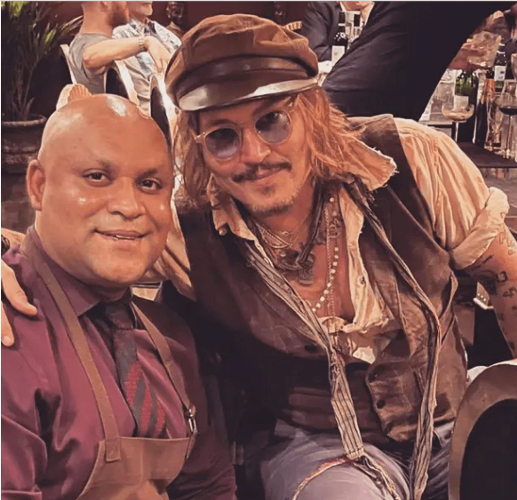 Johnny Depp celebrated victory in court at an Indian restaurant, having dined on $63,000