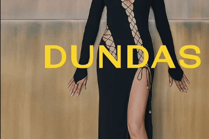 Heidi Klum showed fatal maxi dresses and skimpy swimwear from the new Dundas collection