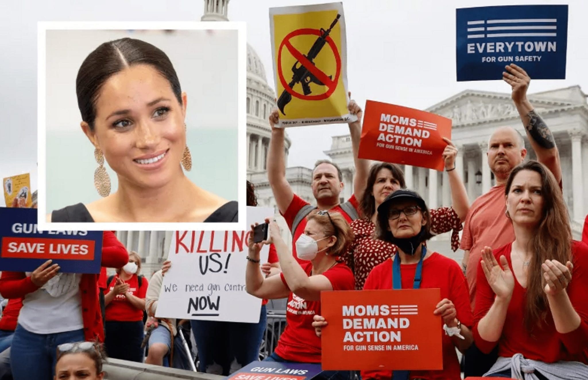 Meghan Markle advocates a complete ban on free-trafficking guns in the US