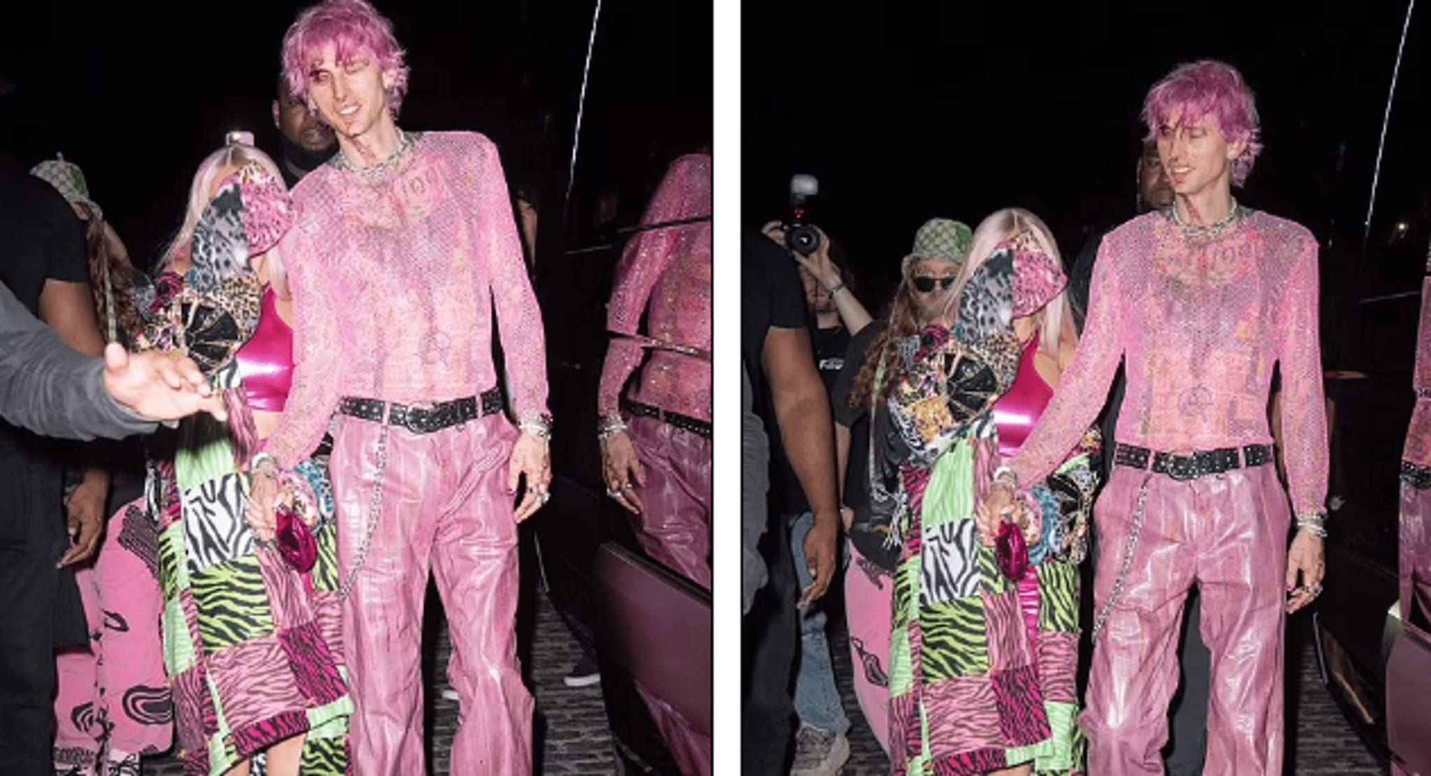 Machine Gun Kelly left the party covered in blood