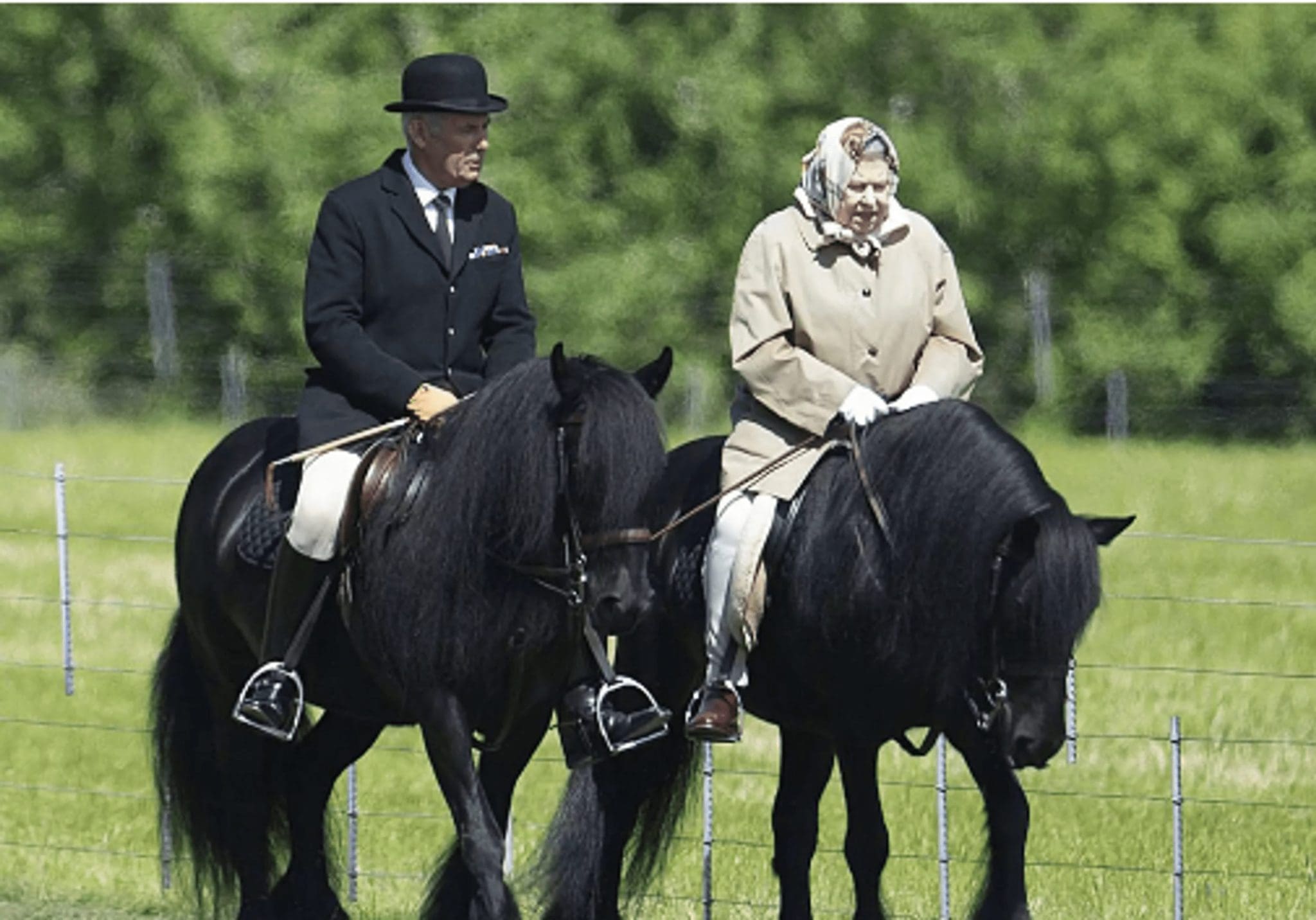 Queen Elizabeth II returned to horseback riding after a prolonged illness
